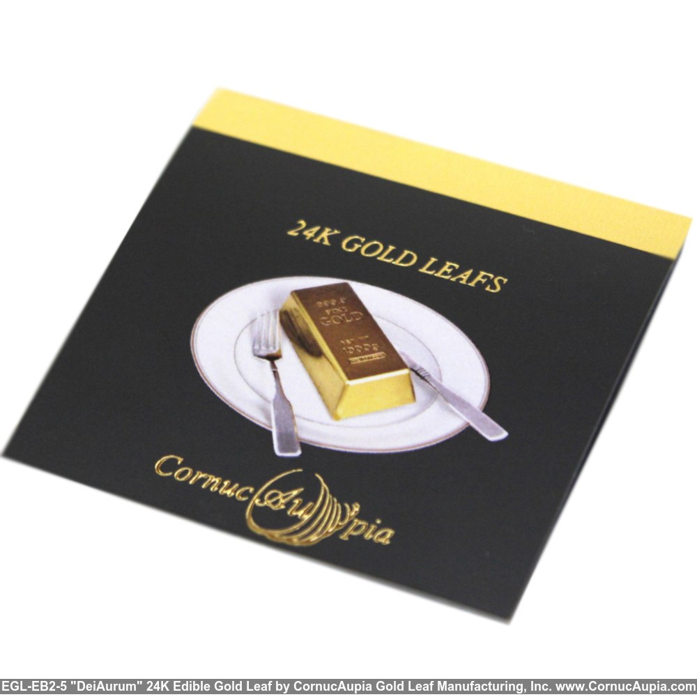 3,3/8 inch edible gold leaf sheets booklet