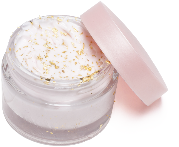 Contact Gold Leaf Powder in Facial Body Cream Jar